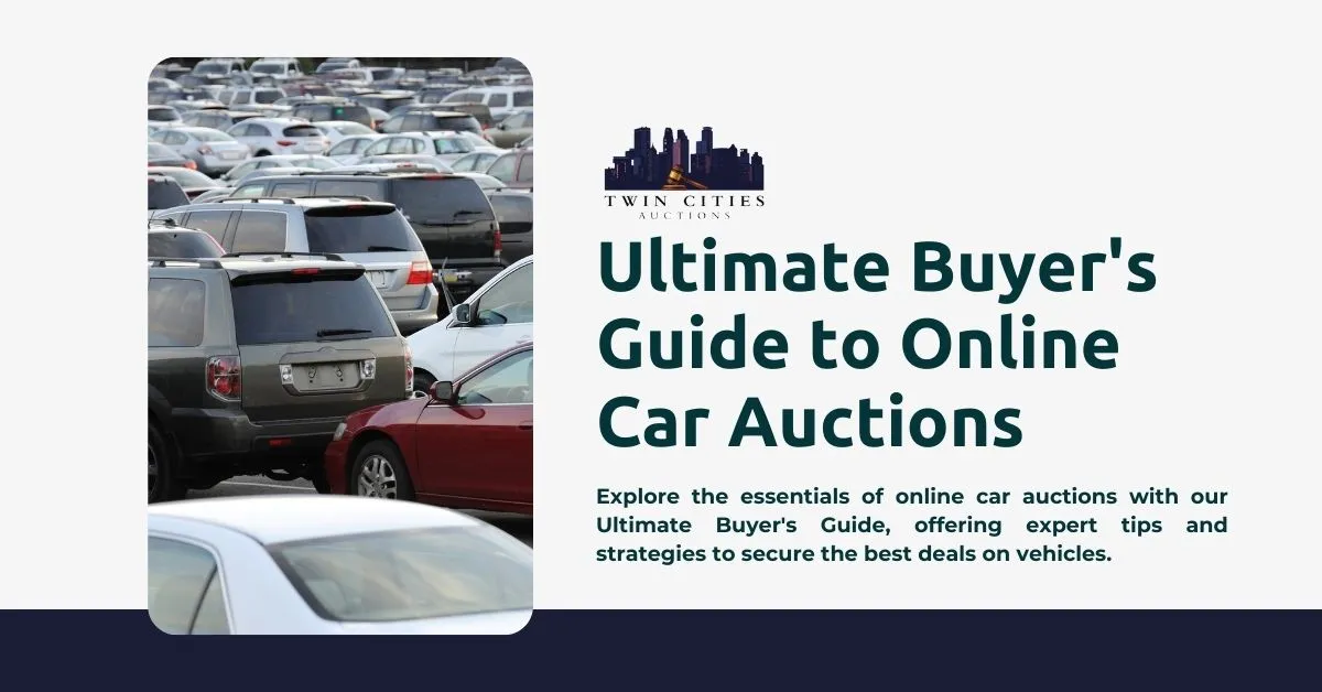 Assortment of vehicles on display, representing various makes and models ready for bidding in the Ultimate Buyer's Guide.
