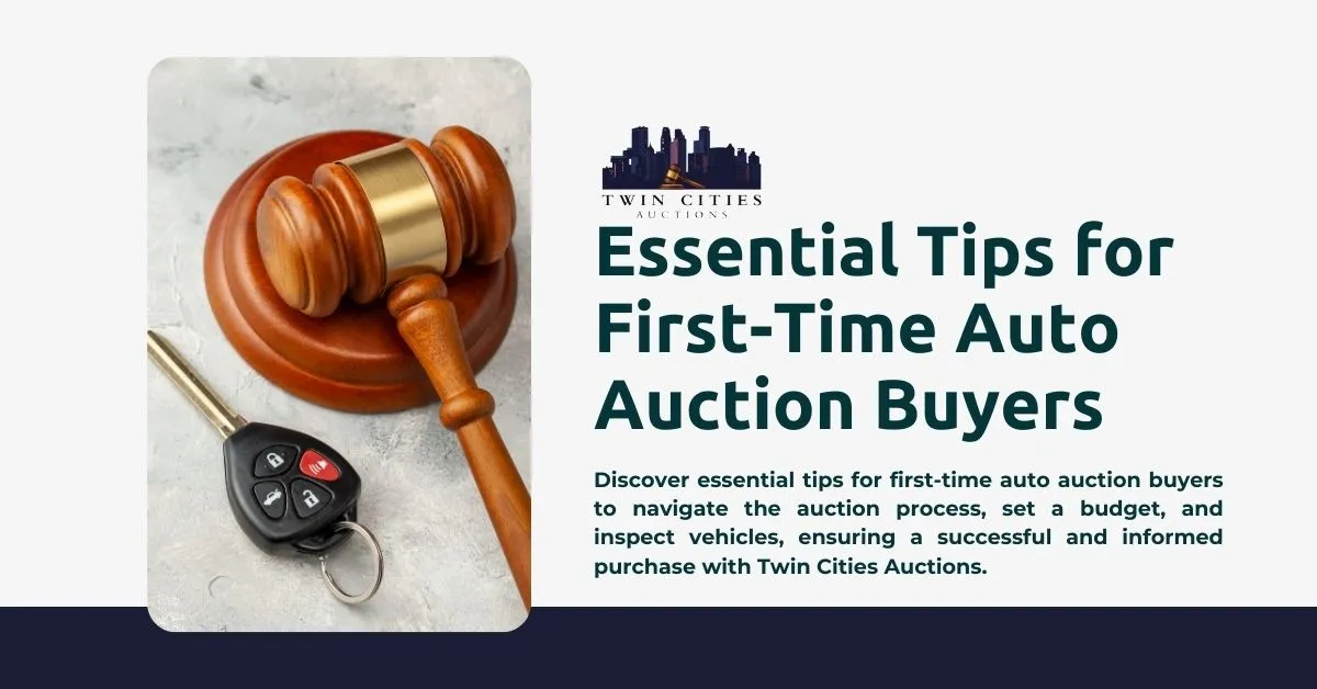 a car key next to a gavel, representing essential tips for first-time auto auction buyers to navigate the auction process