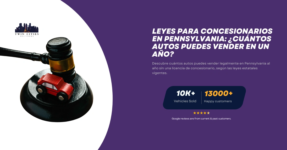 Imagen de un mazo judicial con un auto rojo de juguete, representando las leyes de venta de autos sin licencia en Pennsylvania.