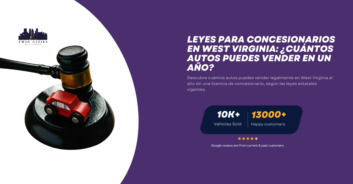 Imagen de un mazo judicial con un auto rojo de juguete, representando las leyes de venta de autos sin licencia en West Virginia.