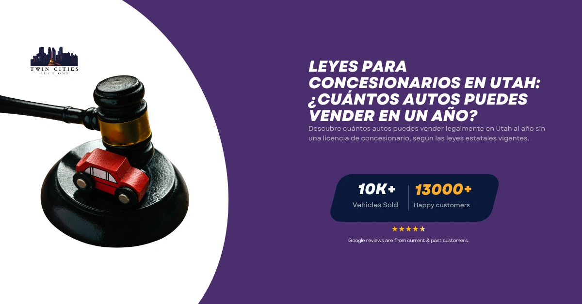 Imagen de un mazo judicial con un auto rojo de juguete, representando las leyes de venta de autos sin licencia en Utah.