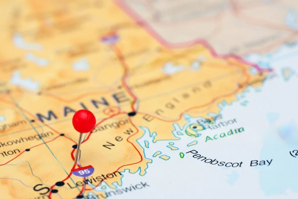 mapa de Maine