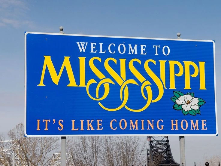 mapa de Mississippi