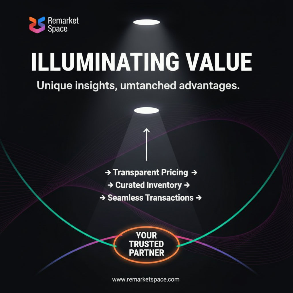 A graphic depicting a spotlight shining on a unique value proposition, with arrows pointing to key differentiators and a brand promise.